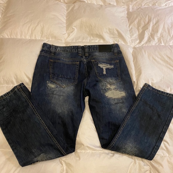 Men’s Distressed Slim Fit Decibel Jeans size 36/32 - Picture 7 of 8